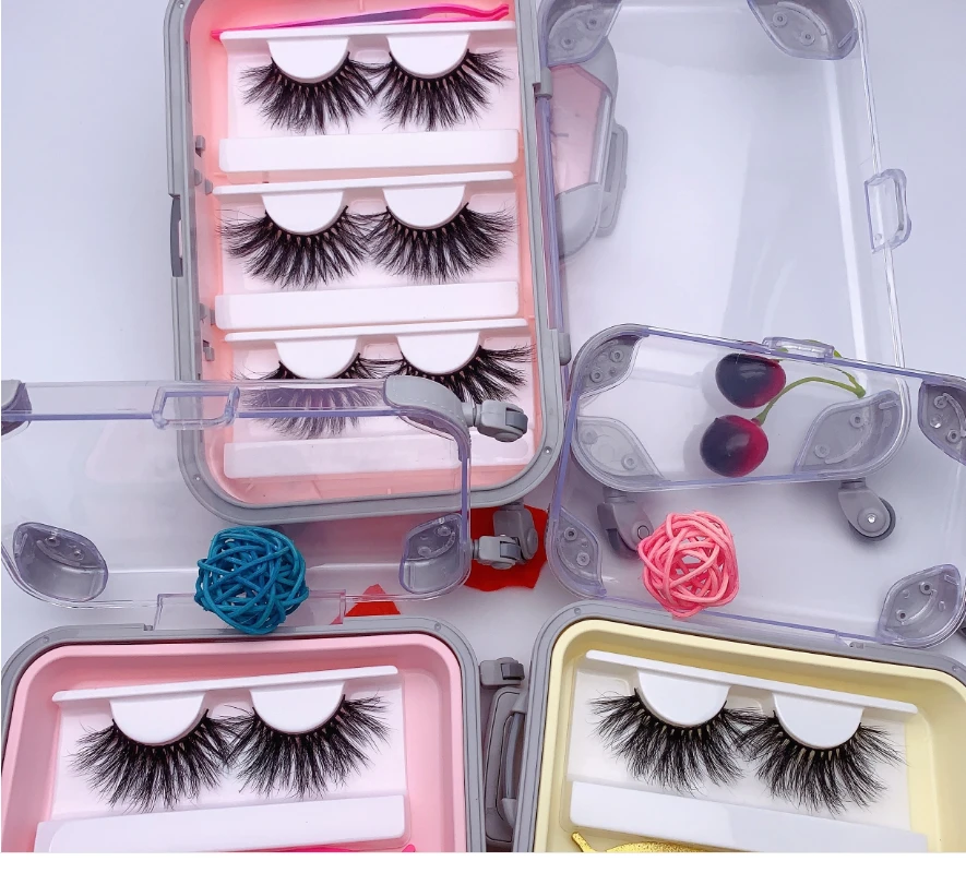 wholesale 2020 new hot Mini Luggage lash packing 25mm real mink eyelash box false strip eyelashes with custom logo label makeup wholesale 2020 new hot Mini Luggage lash packing 25mm real mink eyelash box false strip eyelashes with custom logo label makeup