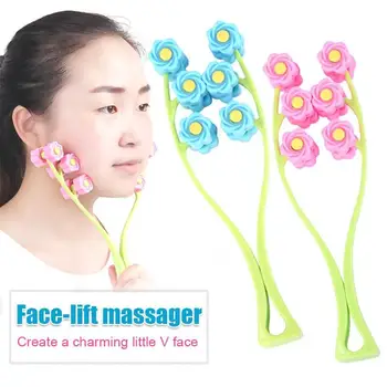 

Face lifting roller massager for thin slimming removes chin slim neck v line up portable easy to use cosmetic makeup tools