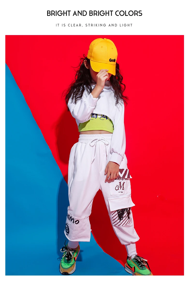 New Arrival 2019 Hip Hop 3 Pcs Sets Cotton Teenage Girls Street Dance Clothing Crop Tops Pants Vest Jazz Streetwear Sports Suits (7)