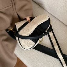 Осень Зима французская Маленькая группа иностранный стиль женская сумка Новая мода Корейская версия универсальная шерстяная сумка через плечо