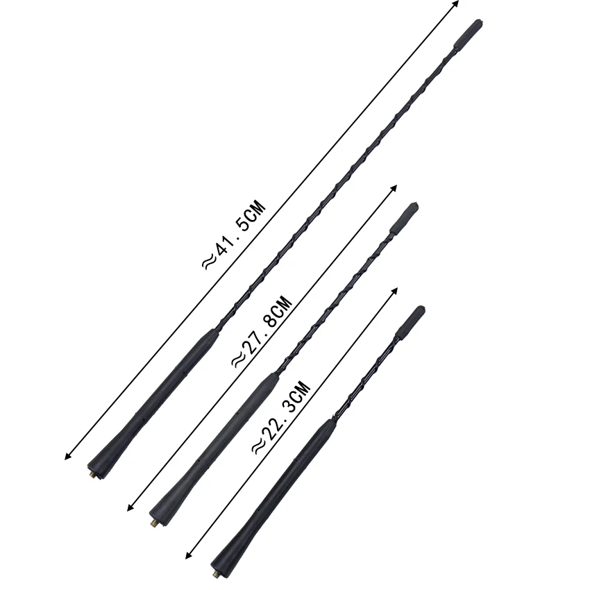 1PC 9/11/16 Inch Universal Car Roof Mast Whip Antenna Enhanced Signal Stereo Radio FM/AM Signal Aerial Amplified Antenna