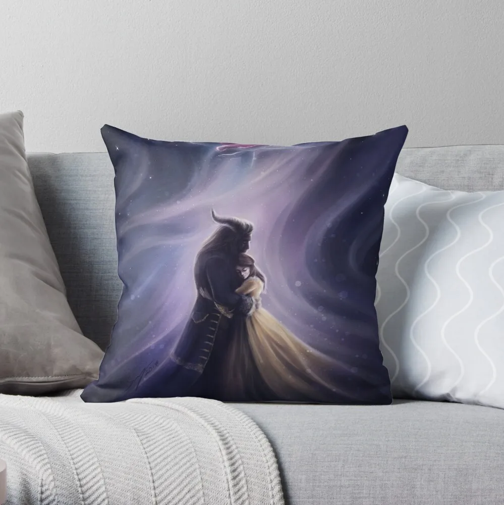 

Beauty and the Beast Throw Pillow Cushion Cover Polyester throw pillows case on sofa home living room car seat decor 45x45cm