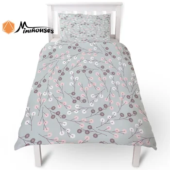 

2PC Vine Flower Nature Flower Plant Pattern Duvet Cover Pillow Case Quilt Cover Set Bedclothes Single Bedding Sets For Bed