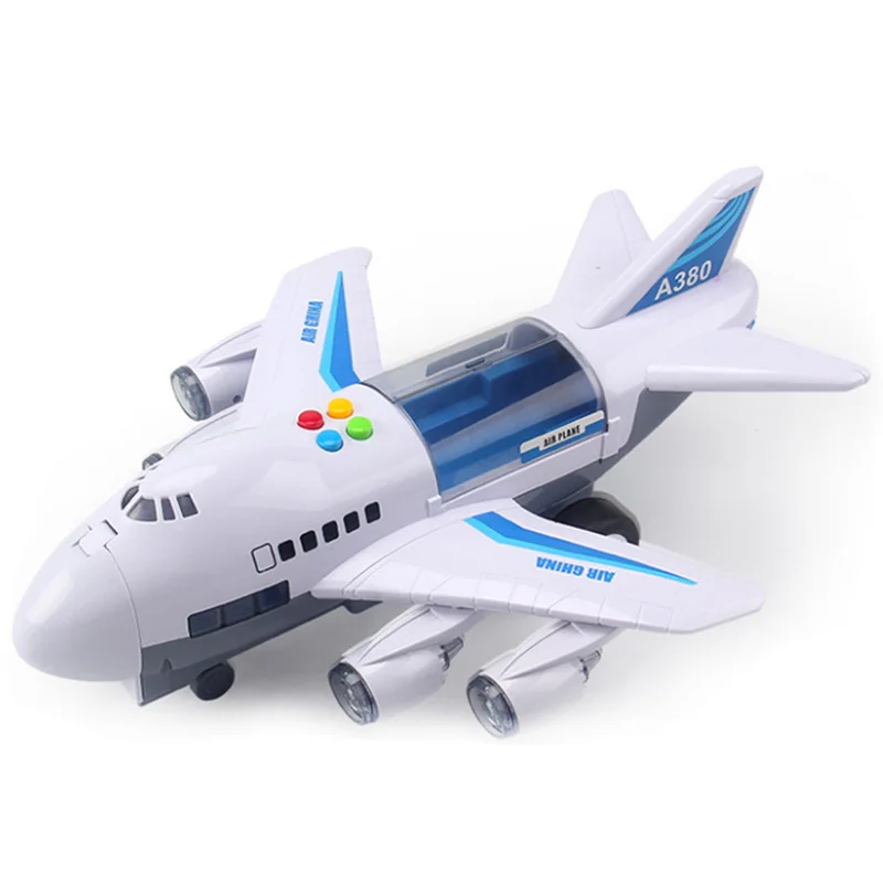 Музыкальная история симулятор трек инерции детская игрушка самолет большой размер пассажирский самолет дети Авиалайнер Игрушка автомобиль