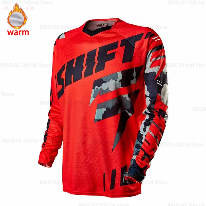 

Men MTB Winter Thermal Fleece Jersey Stars Motocross Clothes Maillot Ciclismo Hombre Off-road Downhill Mtb Jerseys Cycling Shirt