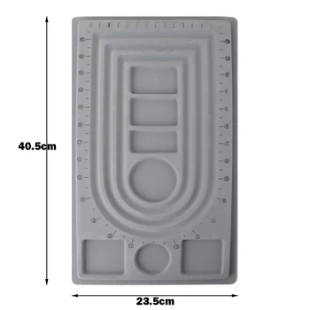 

New Flocked Bead Board String Craft Tool Beading Jewellery Design Organiser Tray