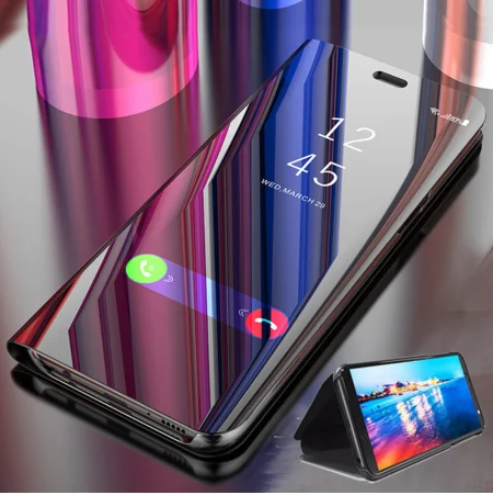 

Smart Mirror Flip phone Case For Samsung Galaxy Note 10 Pro Cover luxury Flip Cases For Samsung galaxy Note 9 8 Capa
