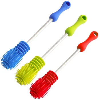

Creative Multifunctional Silicone Bottle Brush Baby Silicone Bottle Cleaner Unique Design Baby Bottle Scrubbing Silicone Cleanin