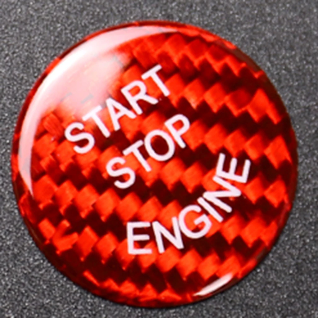 Real Keyless Push Start Stop Button Trim Cover Cap Sticker Car Decor For BMW E