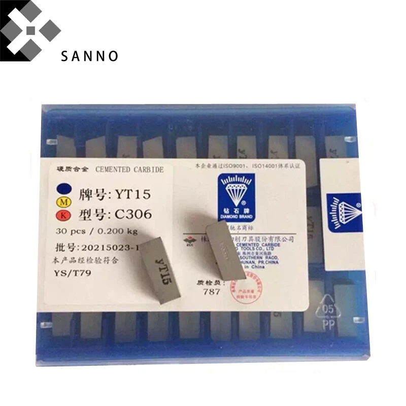 30 шт. ЧПУ Карбид сварные вставки Паяные вставки YT5 YT15 YT14 YW1 YW2 YG6 YG8 C306 ЧПУ токарные Твердосплавные наконечники режущее лезвие