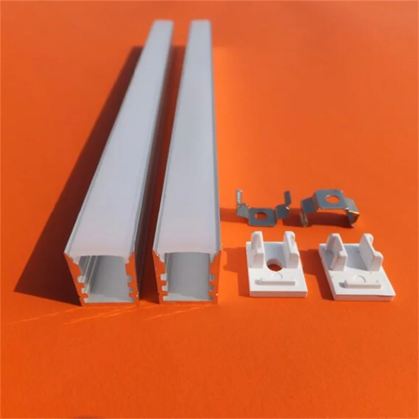 YANGMIN Free Shipping 1M/PCS Silver Aluminum Extrusion Profile Housing Diffuser Track for Strip Light