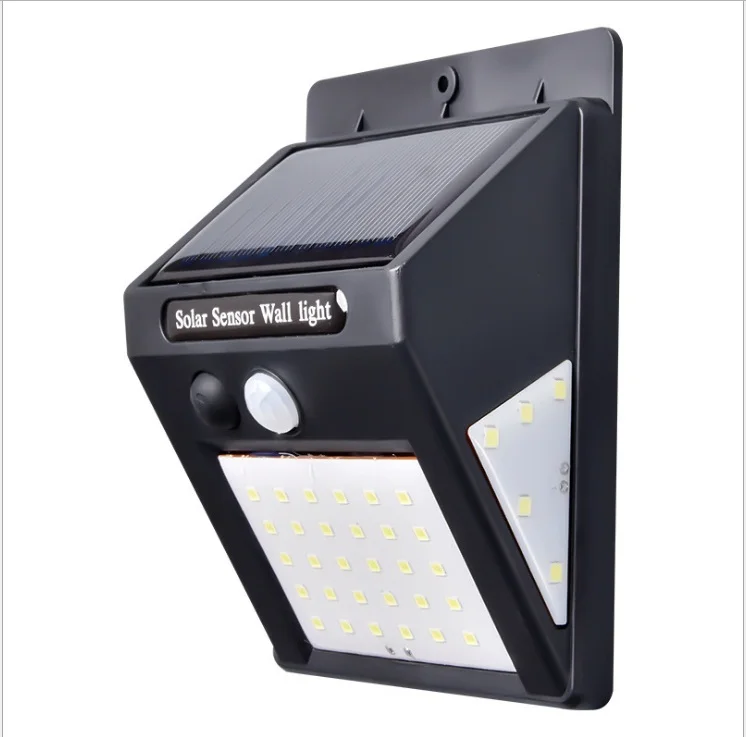 3 sides 40 LED 100 LED PIR Motion Sensor Solar Light Outdoor Solar Lamp Wall Light Waterproof Solar Powered Sunlight for Garden Decoration - Emitting Color: 3 sides 40 LED
