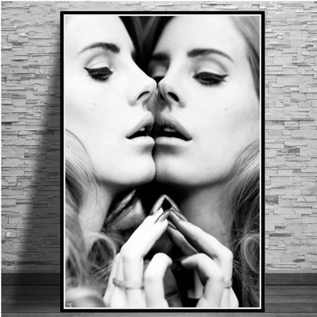 Горячая Lana Del Rey Soul поп музыка певица модель звезда плакатный принт искусство холст Картина маслом настенные картины для гостиной домашний декор - Цвет: 4