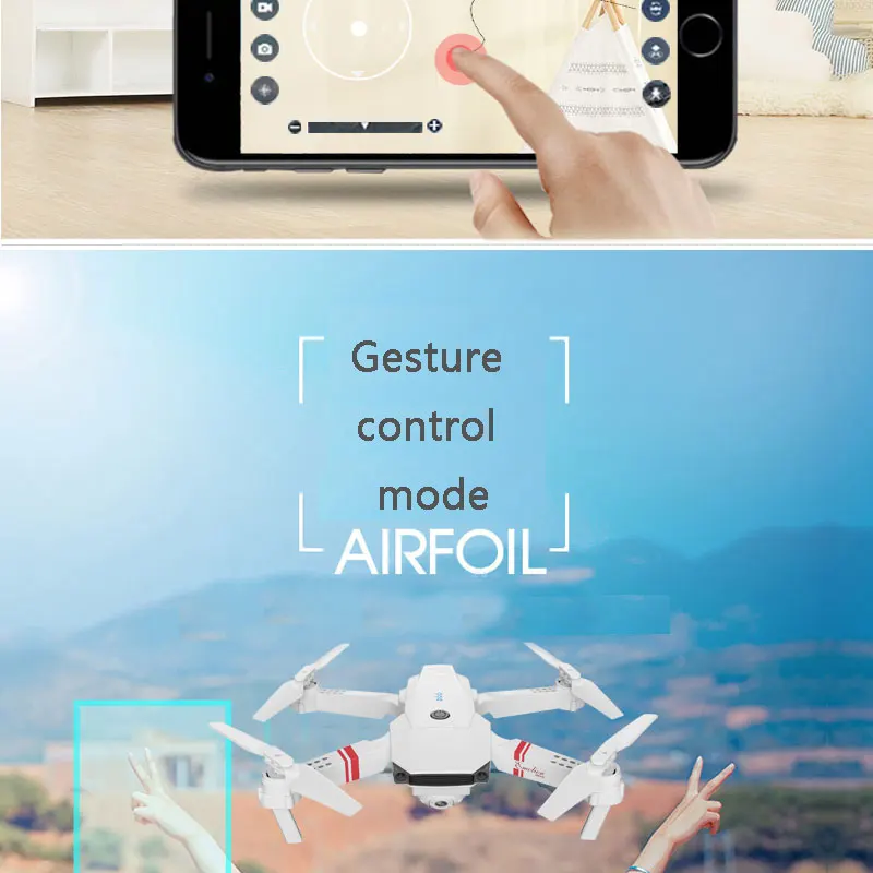 EBOYU DJ-1 Радиоуправляемый Дрон 2,4 ГГц Wifi FPV 720P камера высота удержания один ключ возврат/посадка/взлет Квадрокоптер с безголовым режимом и дистанционным управлением Дрон RTF