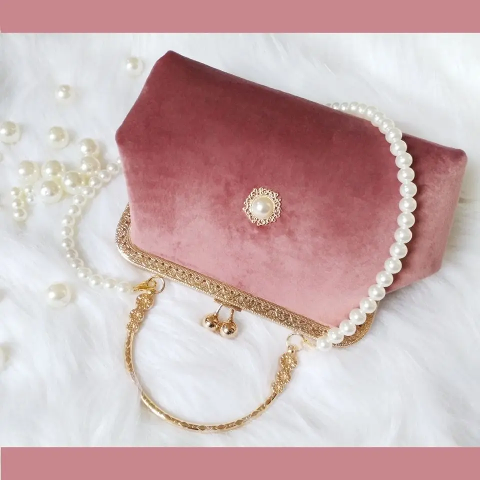 beads tote hand women's handbags purses chain women shoulder crossbody  (4)