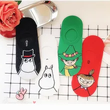 Корейский Snufkin Little My Hippo носок эльфа японский мультфильм Повседневная креативная Милая Новинка очаровательные вечерние белые красные женские летние хлопковые