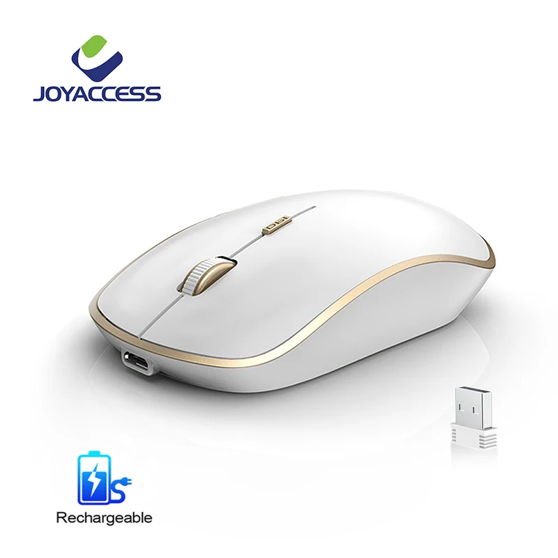 JOYACCESS Беспроводная перезаряжаемая компьютерная мышь Бесшумная 2400 dpi PC Mause эргономичная мышь 2,4 Ghz USB мышь для ноутбука ПК