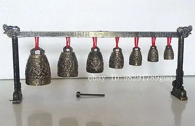 Медитация Гонг с 7 украшенным колокольчиком дизайном дракона музыкальный