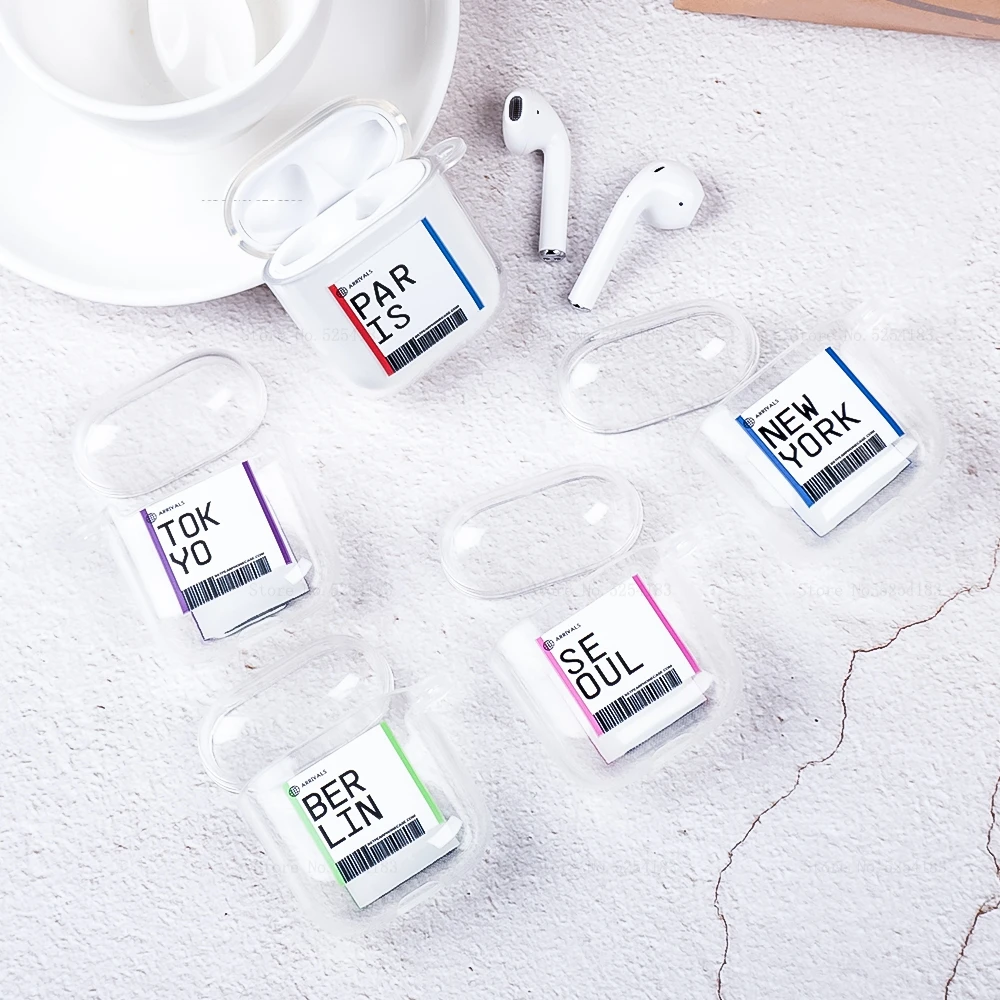 Беспроводной Прозрачный чехол для наушников Airpods 1 2 мягкий из ТПУ защитный