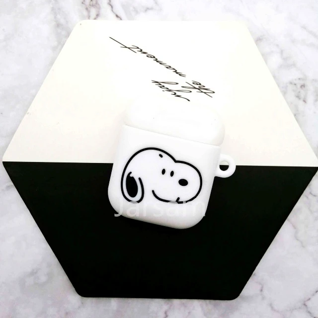 snoo Милый мультяшный беспроводной чехол для наушников Apple Airpods 1 2, мягкий силиконовый чехол для наушников Airpods, защитный чехол s - Цвет: snoo