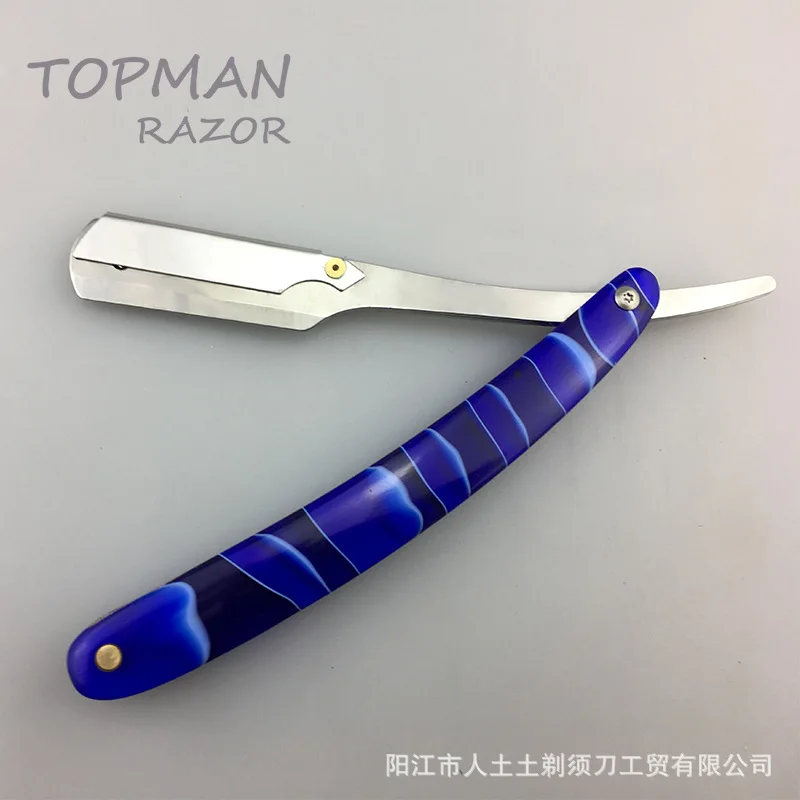 Blue Razor Shaving Knife Hairdressing Scraper Haircut Razor Eyebrow Knife Shaving Sweat Knife G1105 1