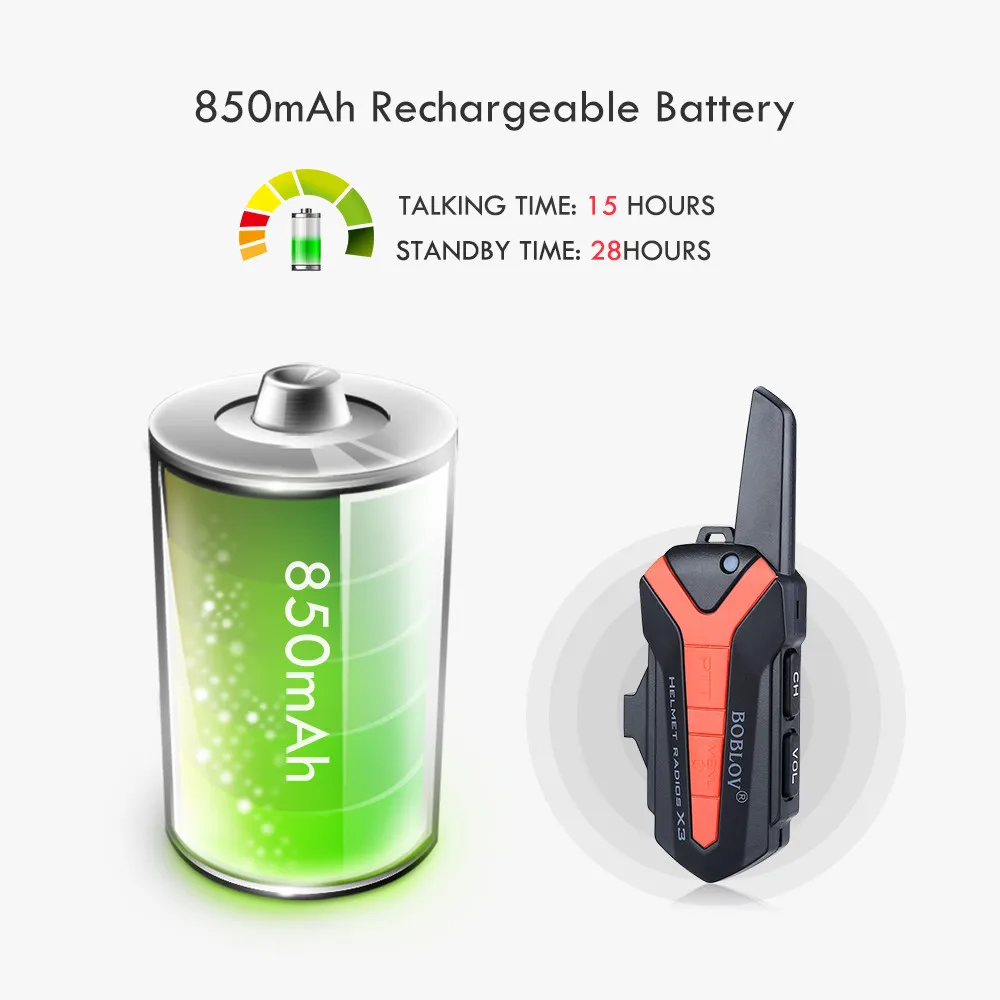 BOBLOV X3plus шлем беспроводной Walkie Talkie Интерком 2Way радио Interphone велосипед и быть