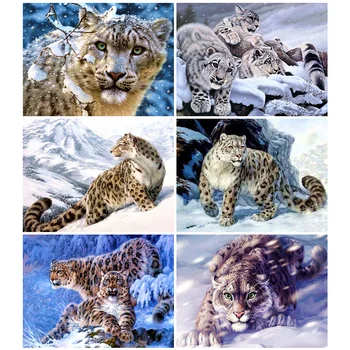 

HUACAN 5D Diamond Painting Leopard Decorations For Home Mosaic Animal Diamond Art Full Drill Embroidery Handmade Gift