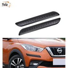 YOLU 2Pcs Auto Protector Front/Rear Bumper Protection Strips Rubber Car Guard Corner Anti-Scratch Trim Bar Car Styling