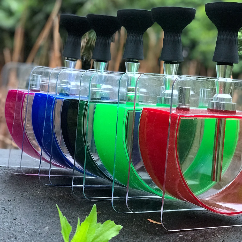 Набор акриловых кальянов для труб кальян с силиконовой чашей Sheesha металлические