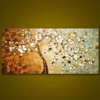 

unframed Panel Hand Painted Thick Palette Knife Painting Wall Art Picture Modern Abstract Canvas Large Oil Painting For Home
