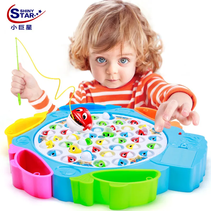 

Music Rotating Fishing Toys Sound-And-Light Electric Toys Electric Fishing Game Toy
