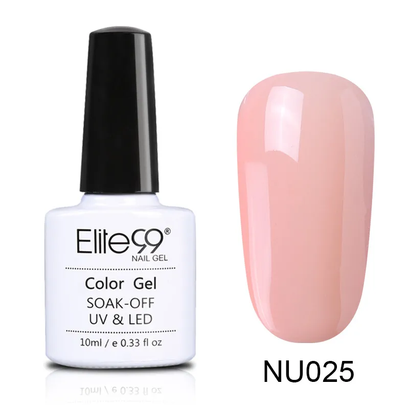 NU025 Elite99 УФ-гель верхнее покрытие Базовое покрытие 10 мл для гель-лака для ногтей основа прозрачный Маникюр грунтовка для ногтей Гель-лак для ногтей набор - Цвет: NU025