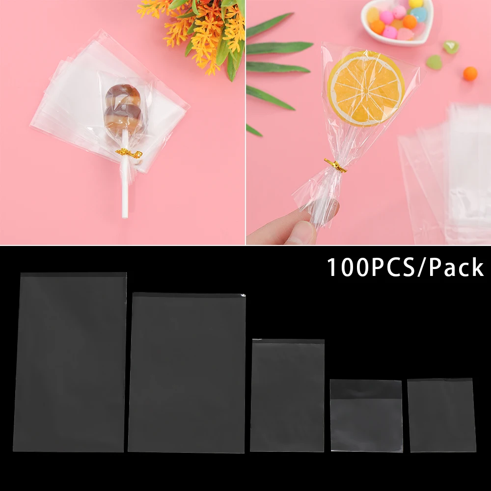 Новая мода 100 шт./пакет прозрачный Opp Пластик сумки для леденцов, печенье упаковочный целофан сумка Свадебная вечеринка подарочный пакет