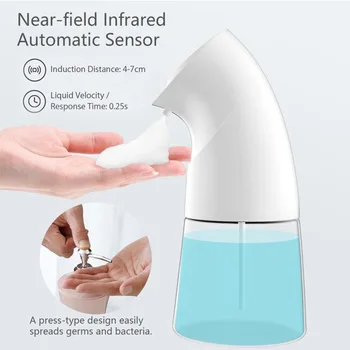 

Liquid Soap Dispenser Intelligent Automatic Induction Foaming Hand Washing Device for Kitchen Bathroom (Without Liquid)