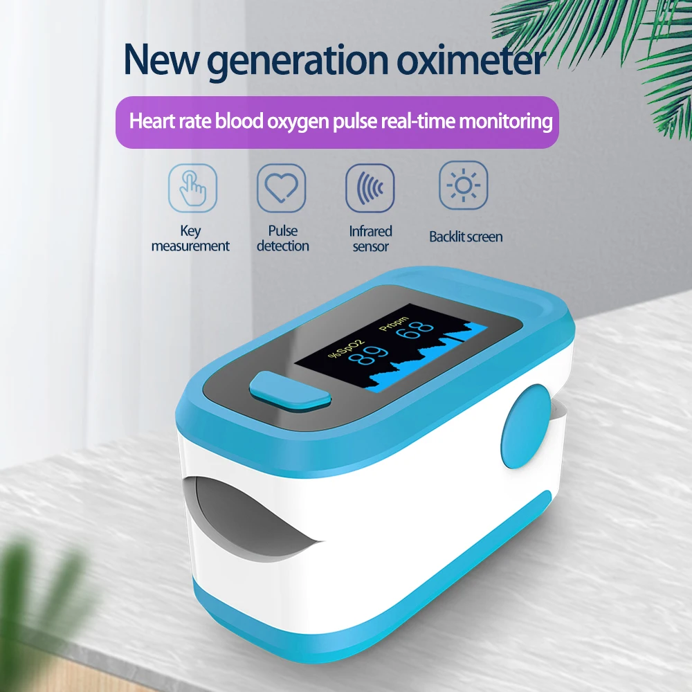 

Digital Fingertip Pulse Oximeter OLED Display Blood Oxygen Sensor Saturation SpO2 Monitor Measurement Meter for Nursing Home