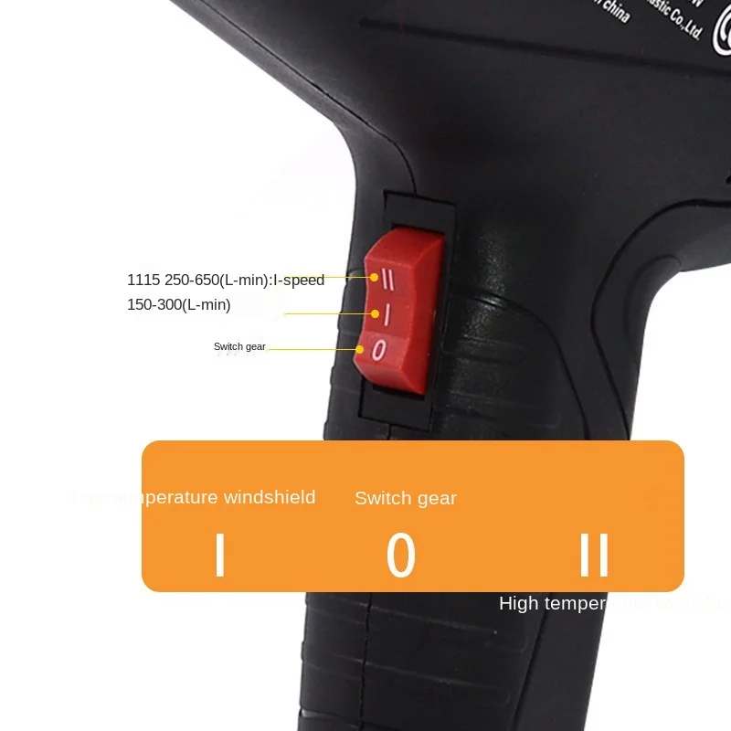 Industrial Heat Gun 2000W Two Thermostats Car Film Broiling Gun Plastic Constant Temperature Welding Electric Grill