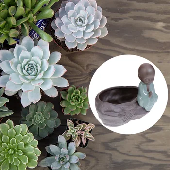 

1 Pc Flowerpot Professional Durable Prime Home Decoration Ceramics Planter Container for Table Office Home