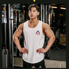 Стиль, майка для занятий фитнесом и фитнесом, майка для занятий спортом и бега на открытом воздухе, жилет без рукавов из чистого хлопка