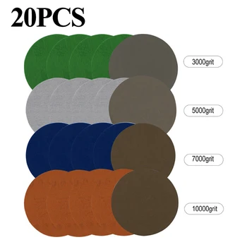 

Sandpaper 3000/5000/7000/10000 Grits Sanding Disc Abrasive Polishing 20pcs Pads
