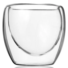 Промо-акция! 6 шт./компл. двойными стенками термостойкие прозрачные ручной работы Чай напиток здоровый напиток чашки Кофе утепленная подарок