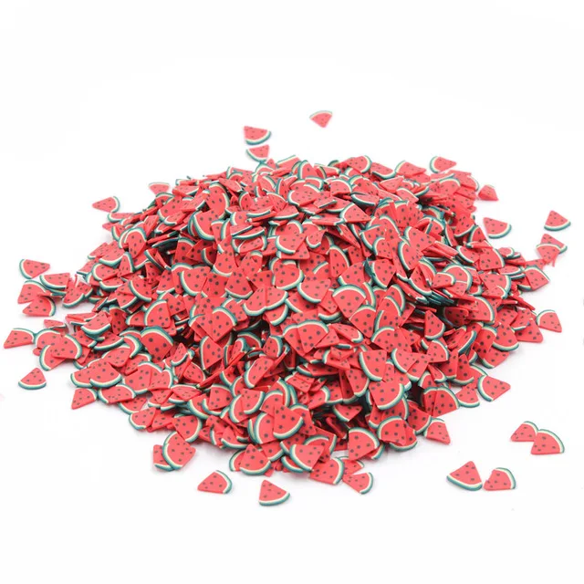 1000 шт слайм Fimo Poker ломтики наполнитель для слизи Фрукты Fimo дополнение талисманы для Diy Lizun аксессуары глиняные принадлежности игрушки для дизайна ногтей - Цвет: Apple Slices