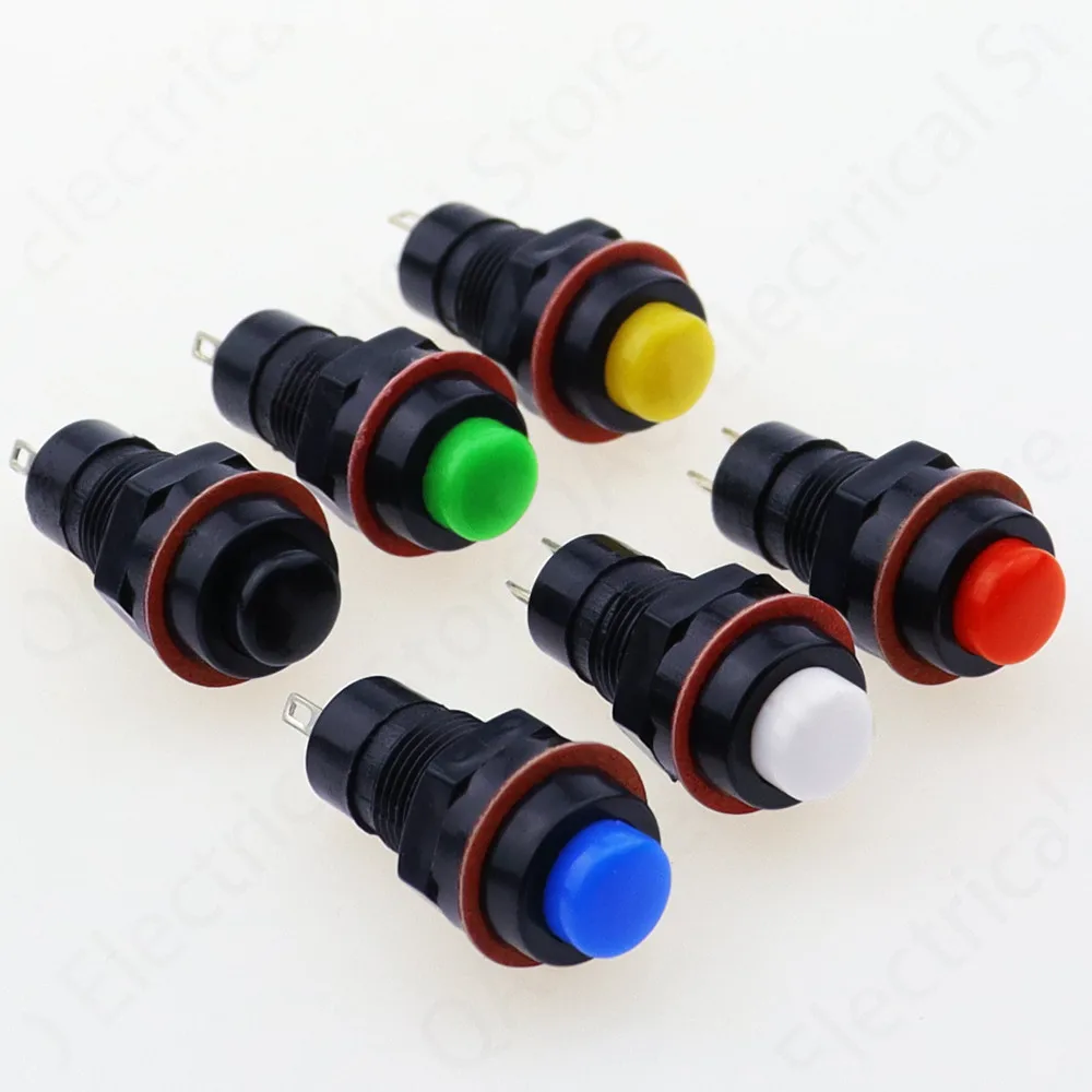 

6pcs DS-211 DS-213 Push Button Switch 10mm Momentary / Self Locking Round Button Switch DS211 DS213 miniature