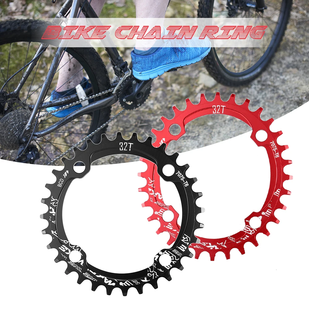 Bicycle Chainwheel MTB Bike BCD104mm Chainring Narrow Wide 32T//34T//36T//38T Black