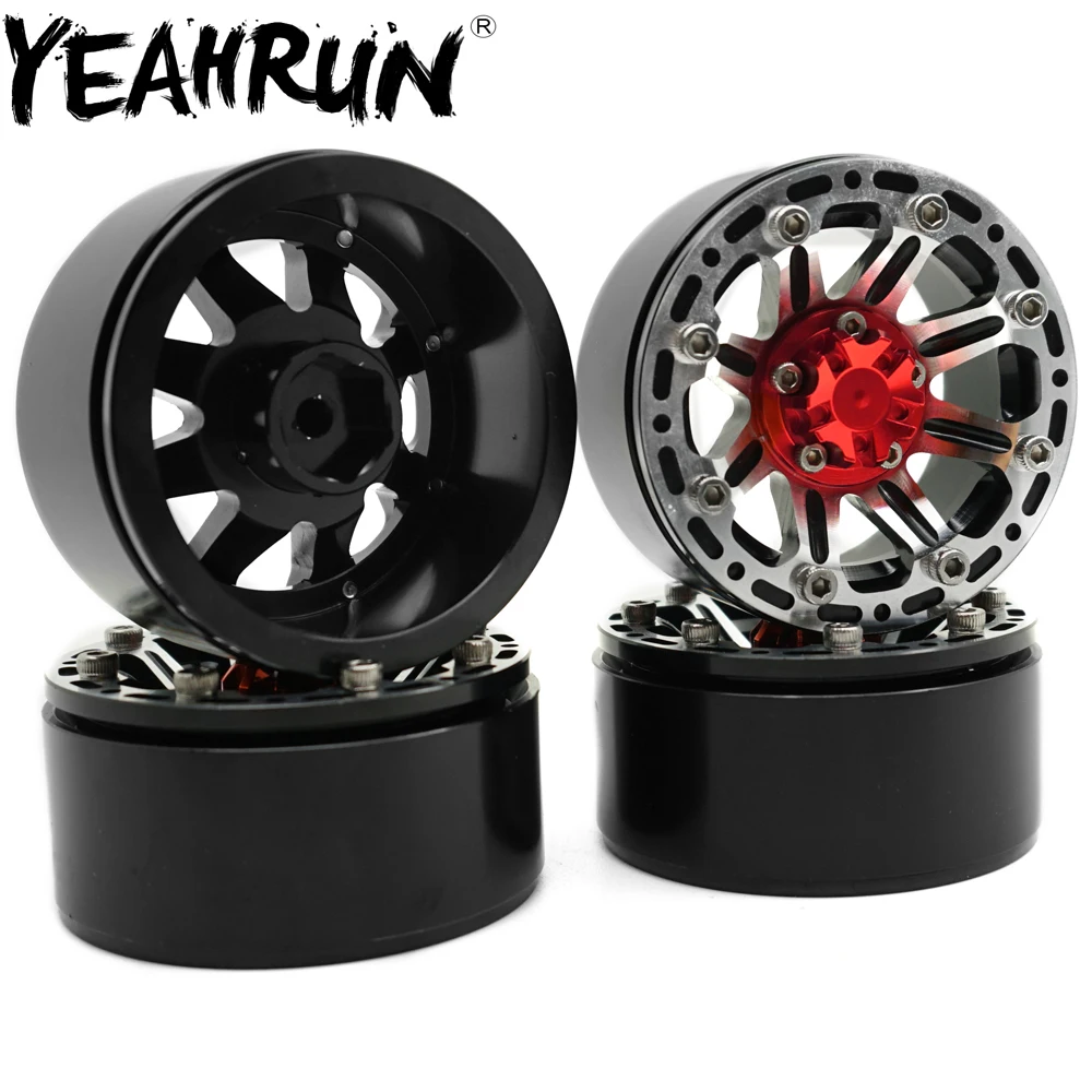 Металлический Beadlock YEAHRUN 1 9 " колеса для 1/10 осевого SCX10 Тамия CC01 D90 D110 RC автомобиля