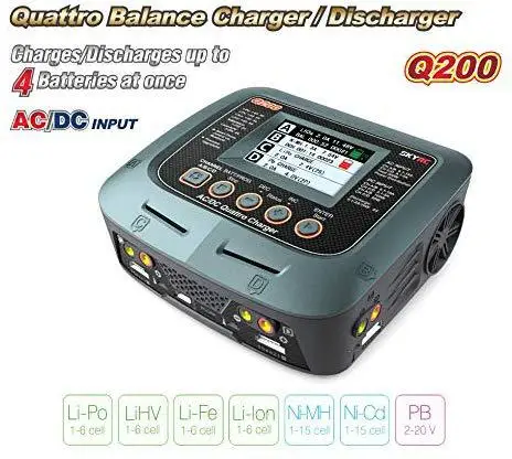 LeadingStar Q200 QUATTRO AC/DC 2X100 Вт 2X50 Вт Lipo батарея баланс зарядное устройство Dis зарядное устройство