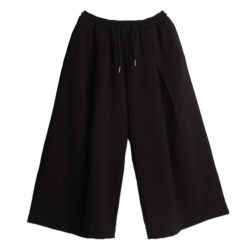 Для мужчин Уличная одежда в стиле «хип-хоп», «панк» с широкими штанинами Повседневное юбка-брюки Мужской Для женщин Свободные Готический шаровары япония Стиль брюки-кимоно - Цвет: X054