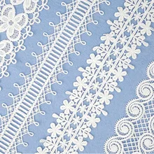 7 ярдов Высокое качество белое кружево Вышивка отделка Лента для самодельного украшения одежды аксессуары для волос вышитая кружевная лента