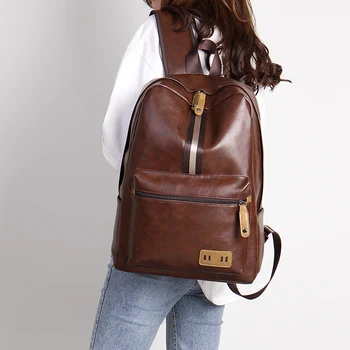 

New Women Backpacks PU Leather Popular Fashion Top Quality Female School Bag Brand Big large Capacity Backpack Zaino Scuola Gray