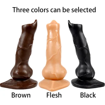 Dog Dildo Sextoys Realistic Penis Dildo Anal Plug with Suction Cup Female Animal Dildos for Women Masturbators Erotic Sex Toys 2