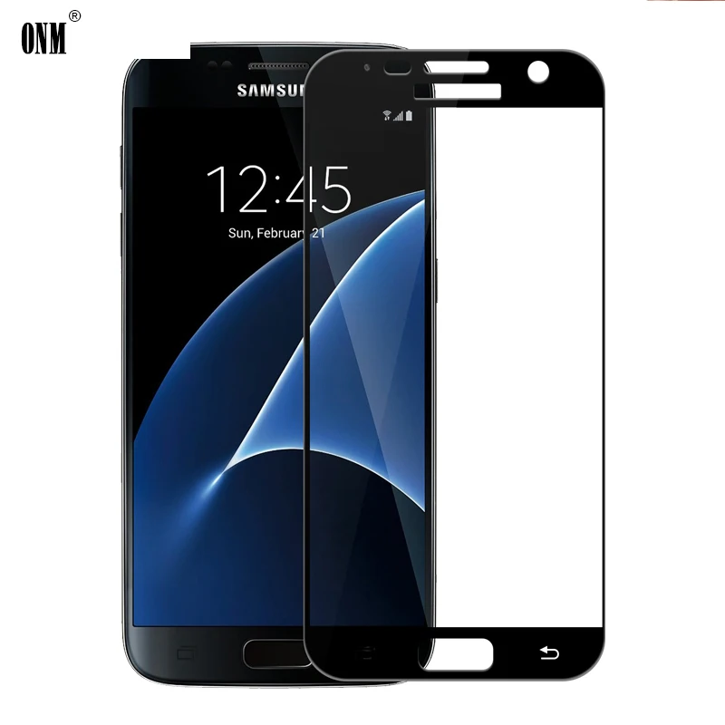Полное покрытие закаленное стекло для Samsung Galaxy S7 Защита экрана G930F